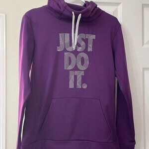 NIKE Purple Hoodie "Just Do It." - Size Small
